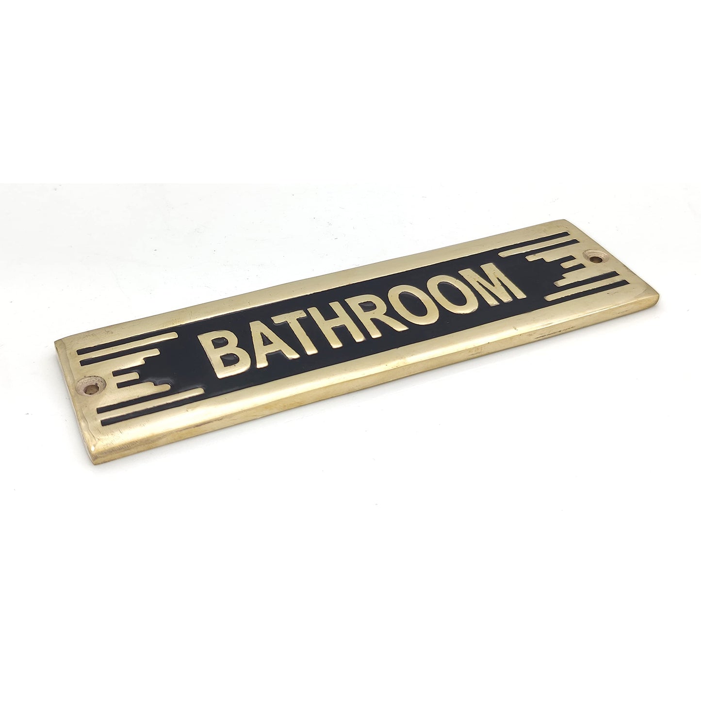 Bathroom brass Metal Door Sign Handmade Accessories for Door Or Wall Brass Plaque (BATHROORM)