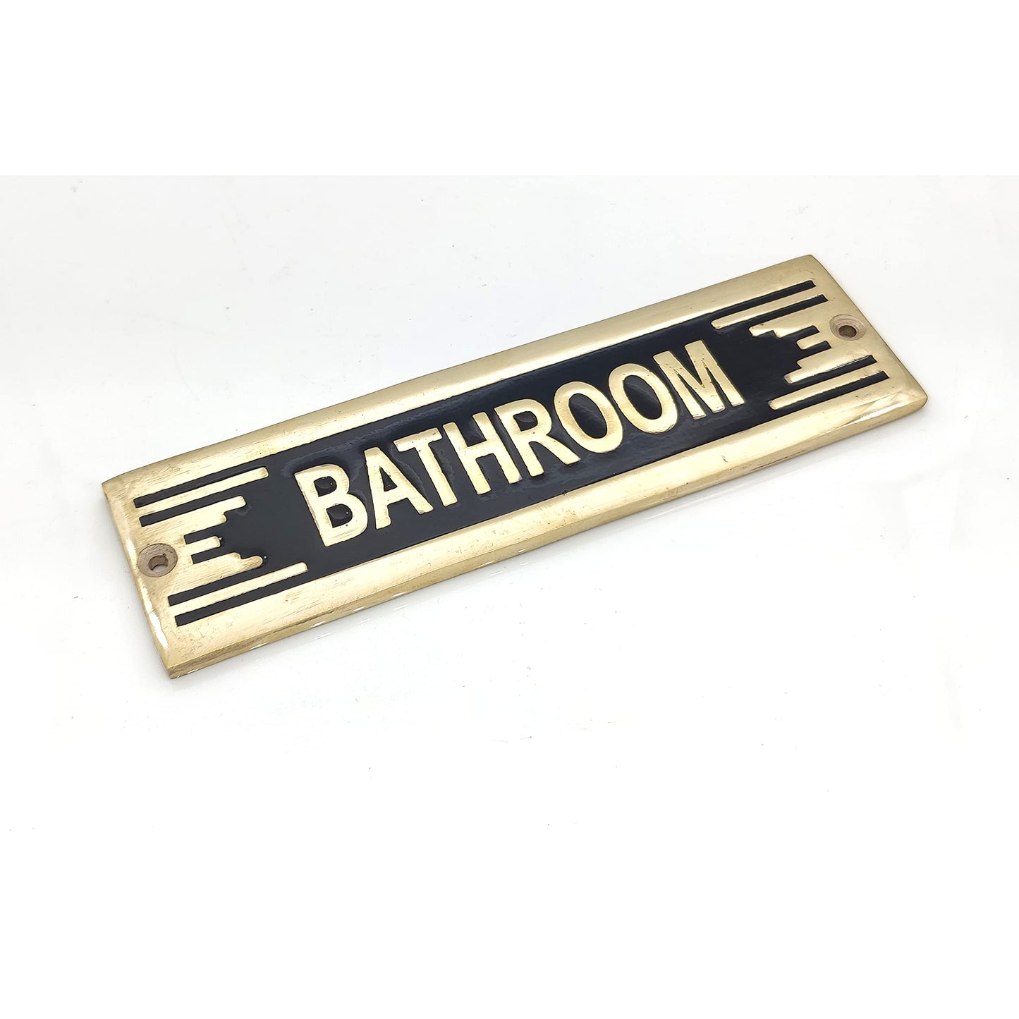 Bathroom brass Metal Door Sign Handmade Accessories for Door Or Wall Brass Plaque (BATHROORM)