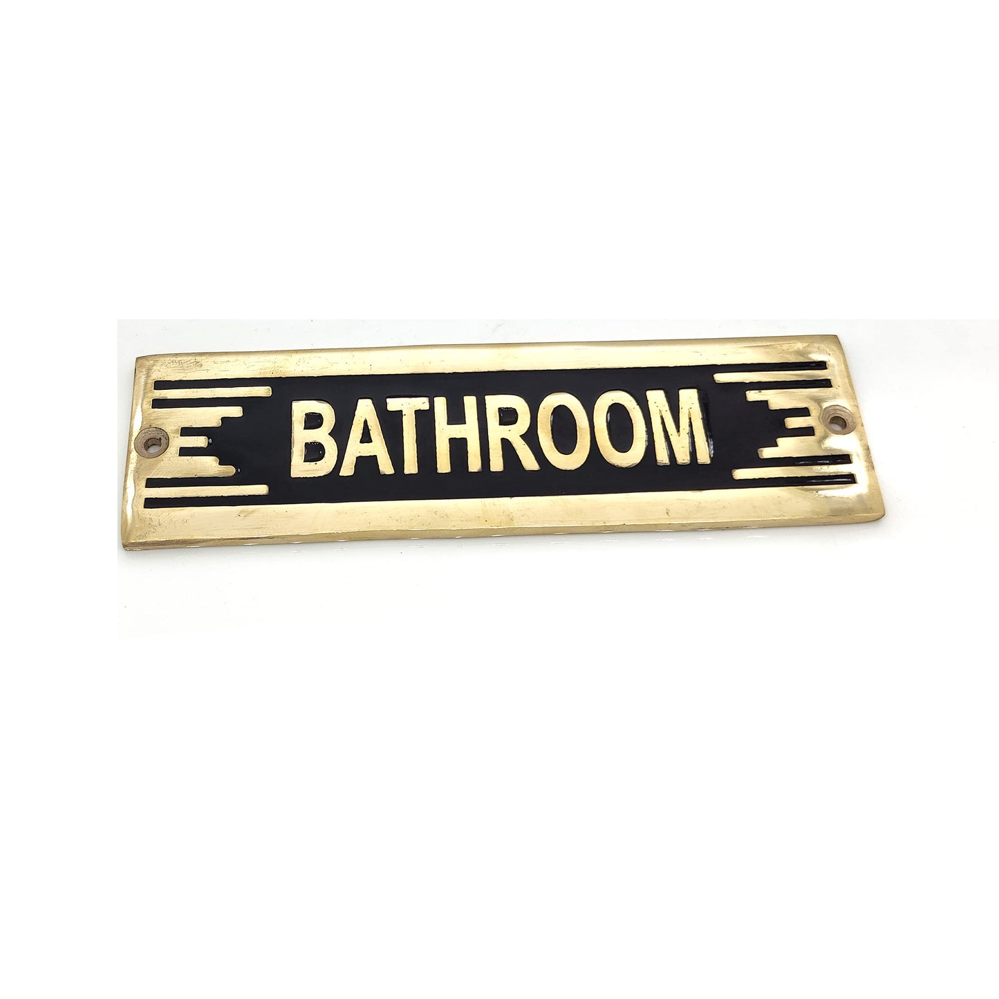 Bathroom brass Metal Door Sign Handmade Accessories for Door Or Wall Brass Plaque (BATHROORM)