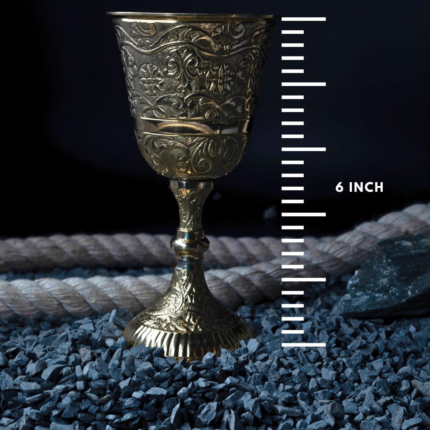 Royal King & Queen Goblet Game of Thrones Inspired Wine Glasses, Medieval Renaissance Glassware Chalice Cup with Handle for Holy Water, Jewish Passover, Rosh Hashanah and Yom Kippur Pack of 1